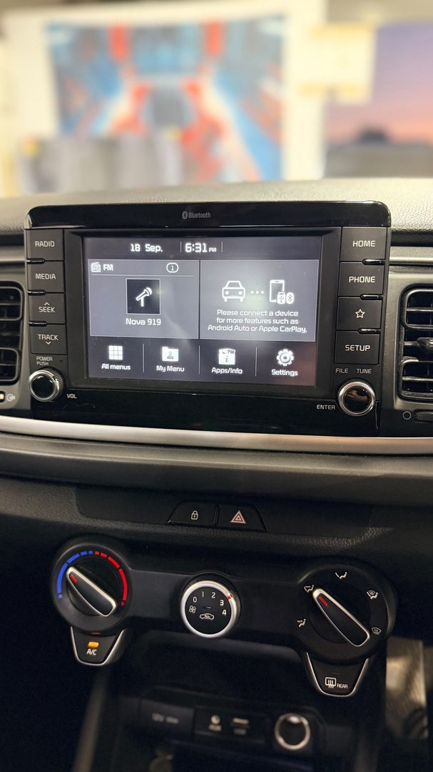 2018 Kia Rio — touchscreen with Apple CarPlay and Android Auto